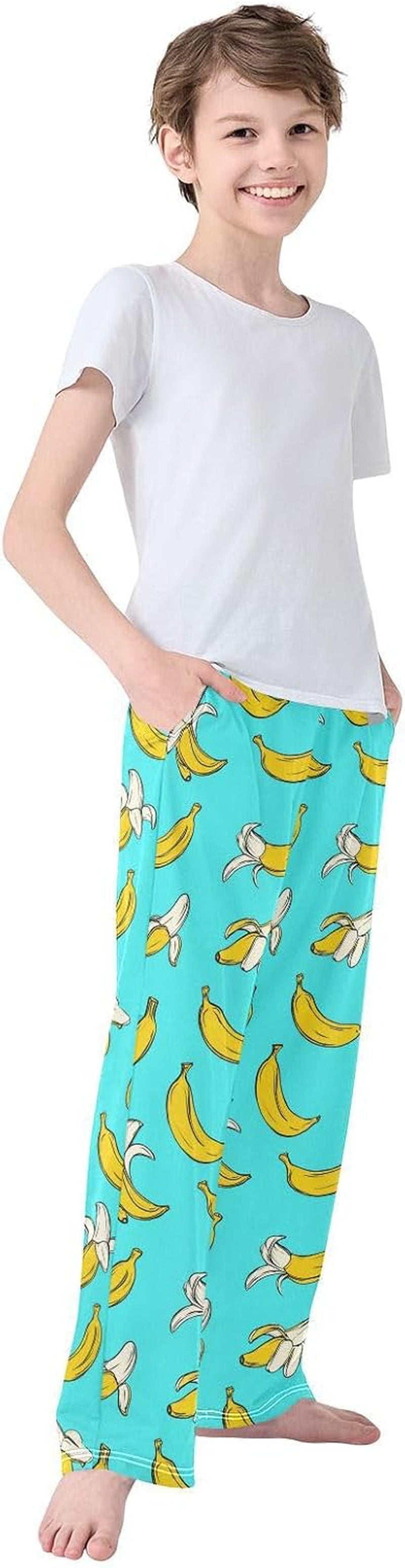 Pajama Pants Bananas Black Lounge Pajama Bottoms Soft Sleep Pjs Sleepwear S