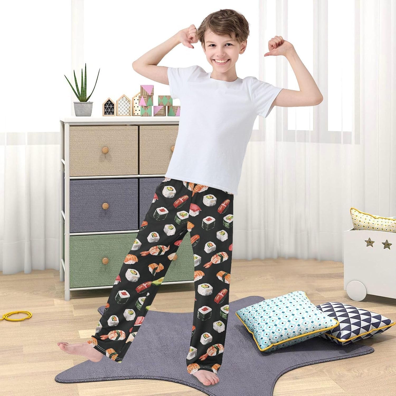 Pajama Pants Bananas Black Lounge Pajama Bottoms Soft Sleep Pjs Sleepwear S