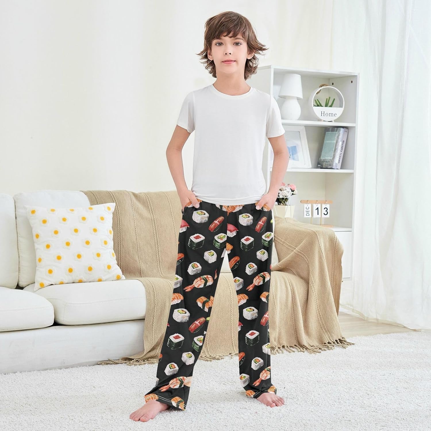 Pajama Pants Bananas Black Lounge Pajama Bottoms Soft Sleep Pjs Sleepwear S