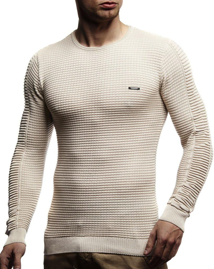 Men'S Sweater Knitted Pullover Hoodie Basic Crew Neck Sweatshirt Longsleeve Long Sleeve Slim Fit LN1545