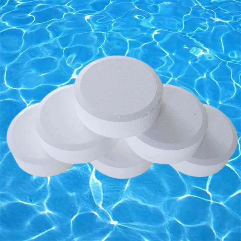 50Pcs/Bottle Swimming Pool Cleaning Tablet Chlorine Bromine Tablets Cleaner Swimming Spa Household Cleaning Supplies