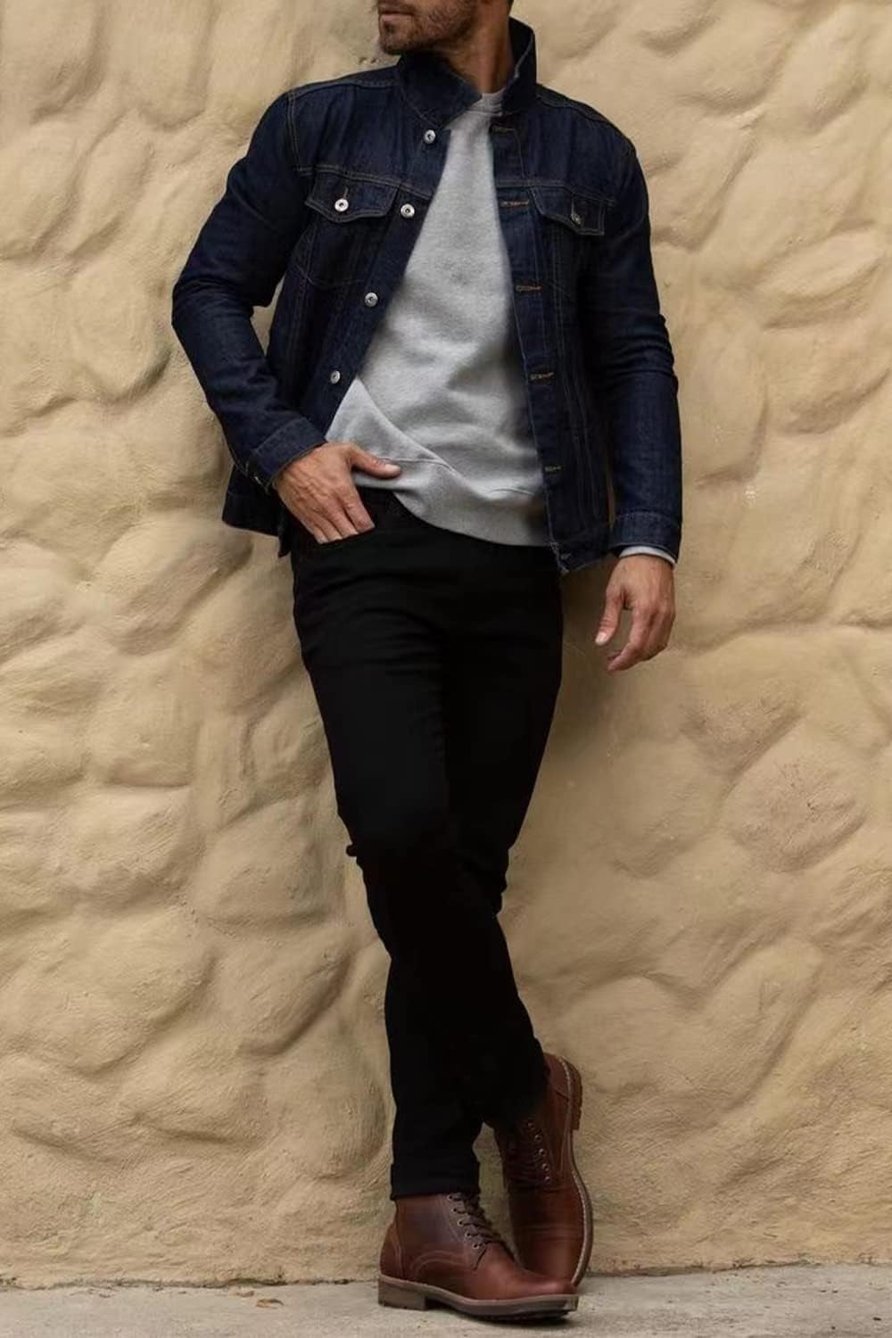 Men'S Classic Slim Fit Stretchy Jeans for Men Skinny Flex Denim Pants Ripped Designer